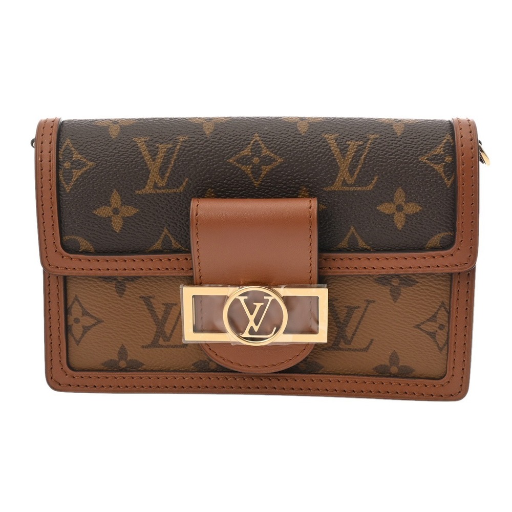 Louis Vuitton Monogram Reverse Portefeuille Wallet Dauphine Brown Shoulder Bag